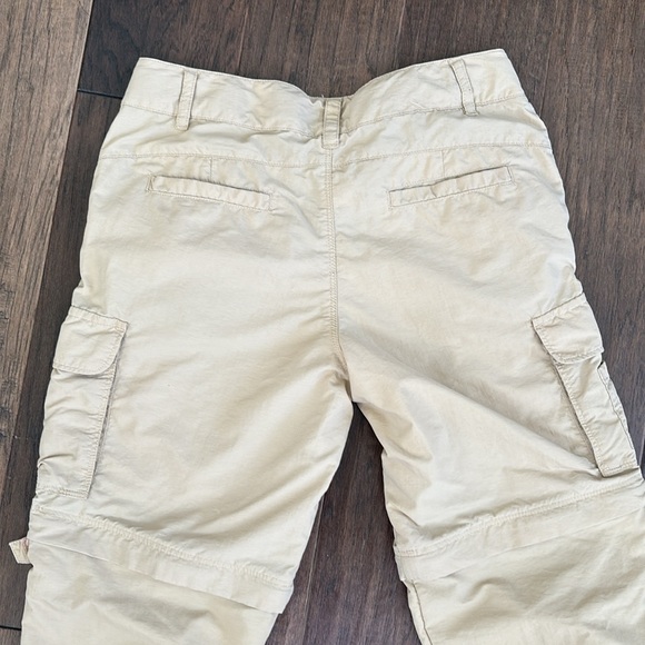 REI Girls Light Tan Cargo Zip Off Hiking Pants Shorts Size 10-12 VGUC - Picture 4 of 6